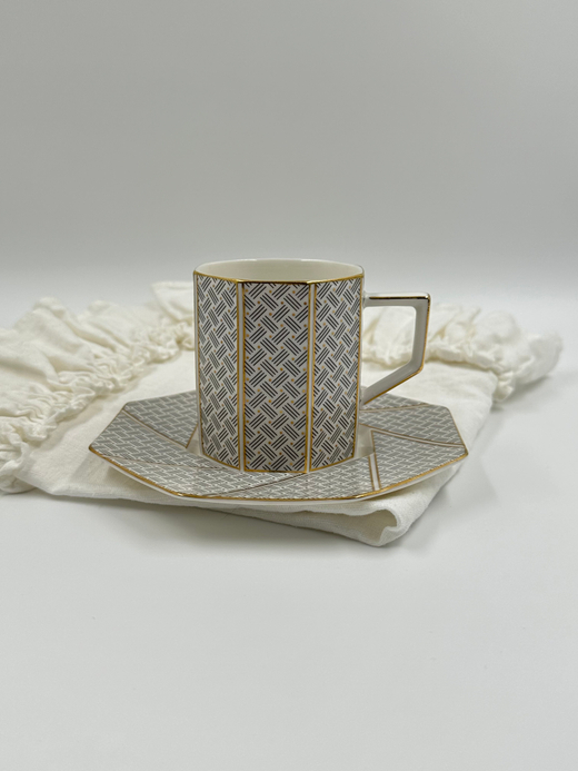 Кофейная пара с геометричным узором Givenchy by Yamaka