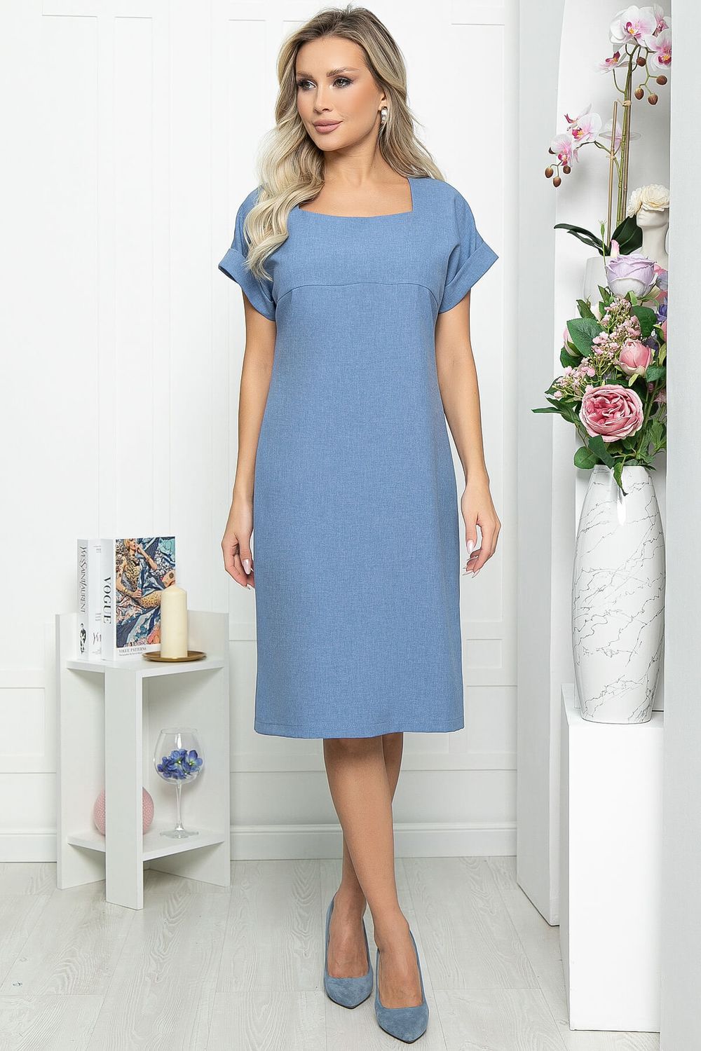 Платье "Джустина" (джинс) П5410 LT Collection (Акция)