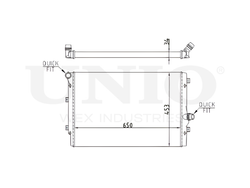 Радиатор охлаждения двигателя UNIO RAD-10118