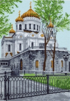 "Храм Христа Спасителя"-0832 канва с рисунком