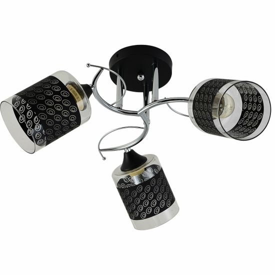 Люстра потолочная Reluce E27 01316-0.3-03 BK+CR