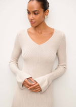 Платье NORA с длинным рукавом, латте