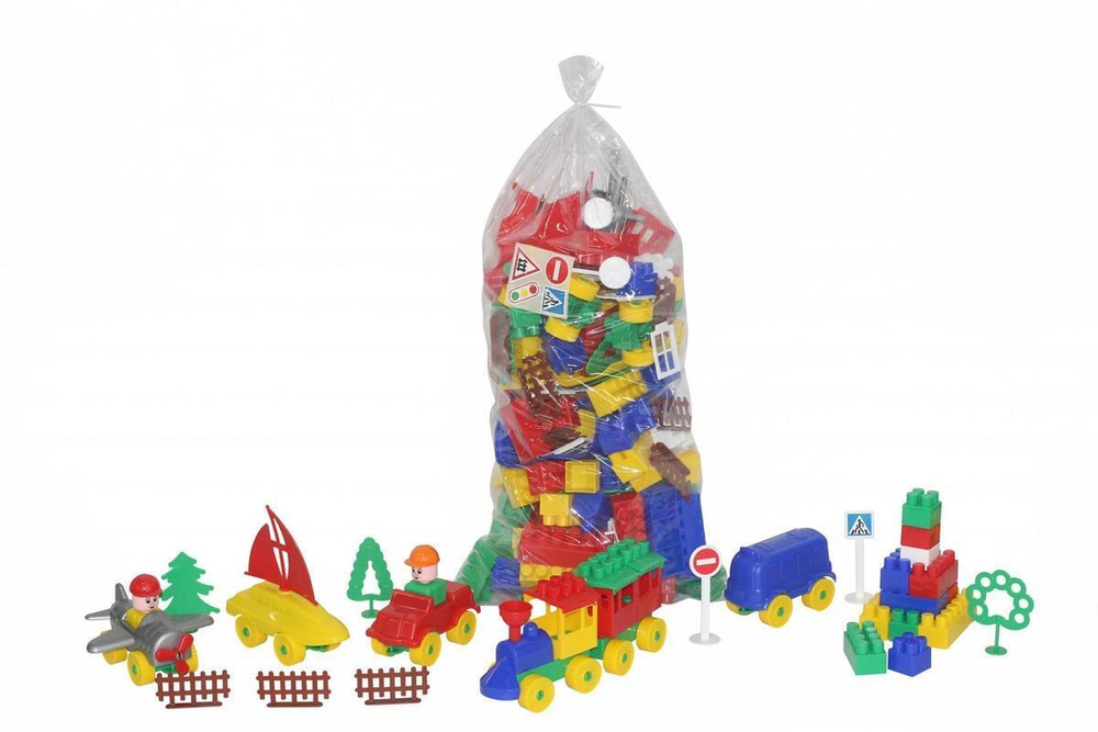 Конструктор "Строитель" 178эл. в пакет (Полесье)