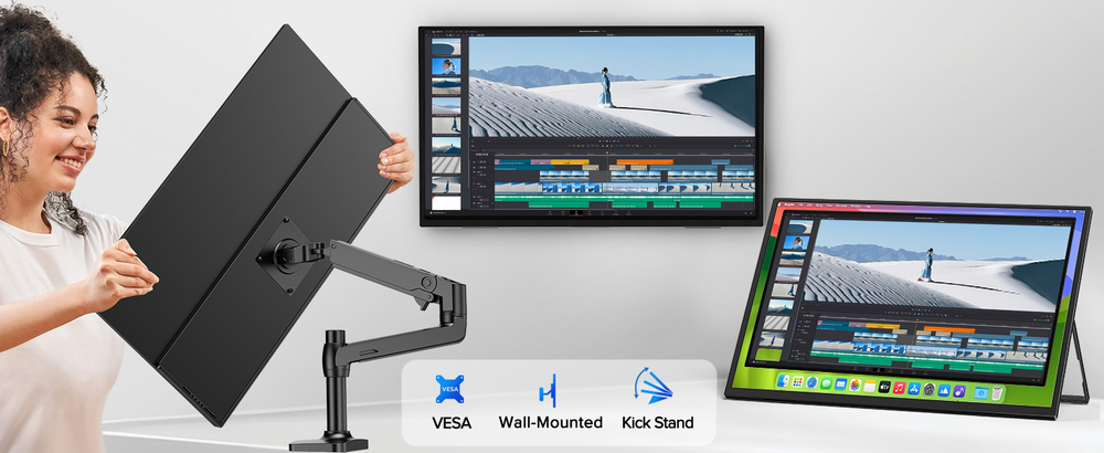 24.5" Портативный монитор Uperfect 2K IPS 2560x1440, 165 Гц