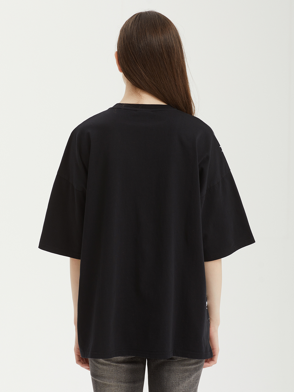 Женская Футболка Halo Purr Black Kitten Graphic Oversized