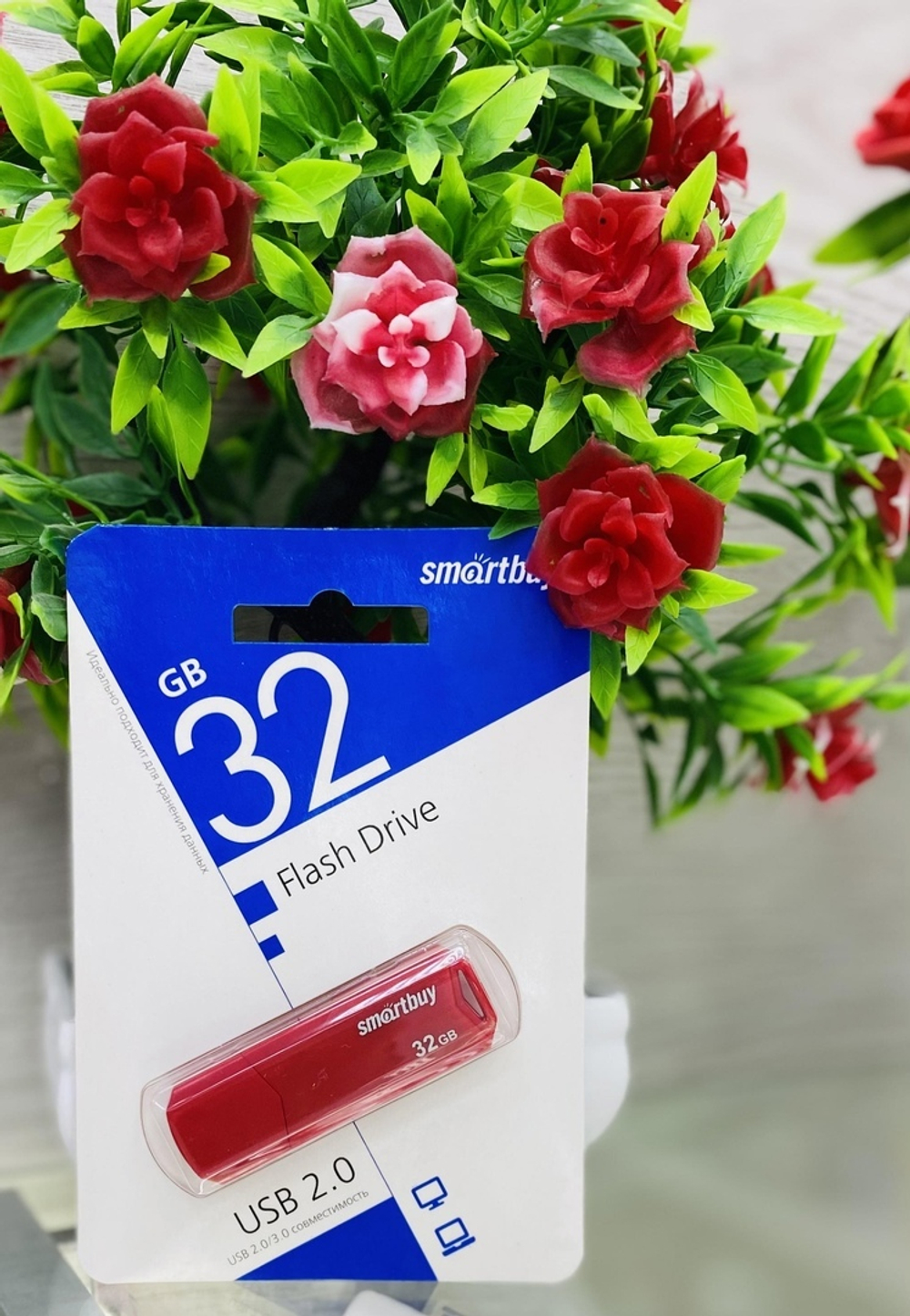 USB Флешка 32GB SmartBuy Clue, USB 2.0, красная