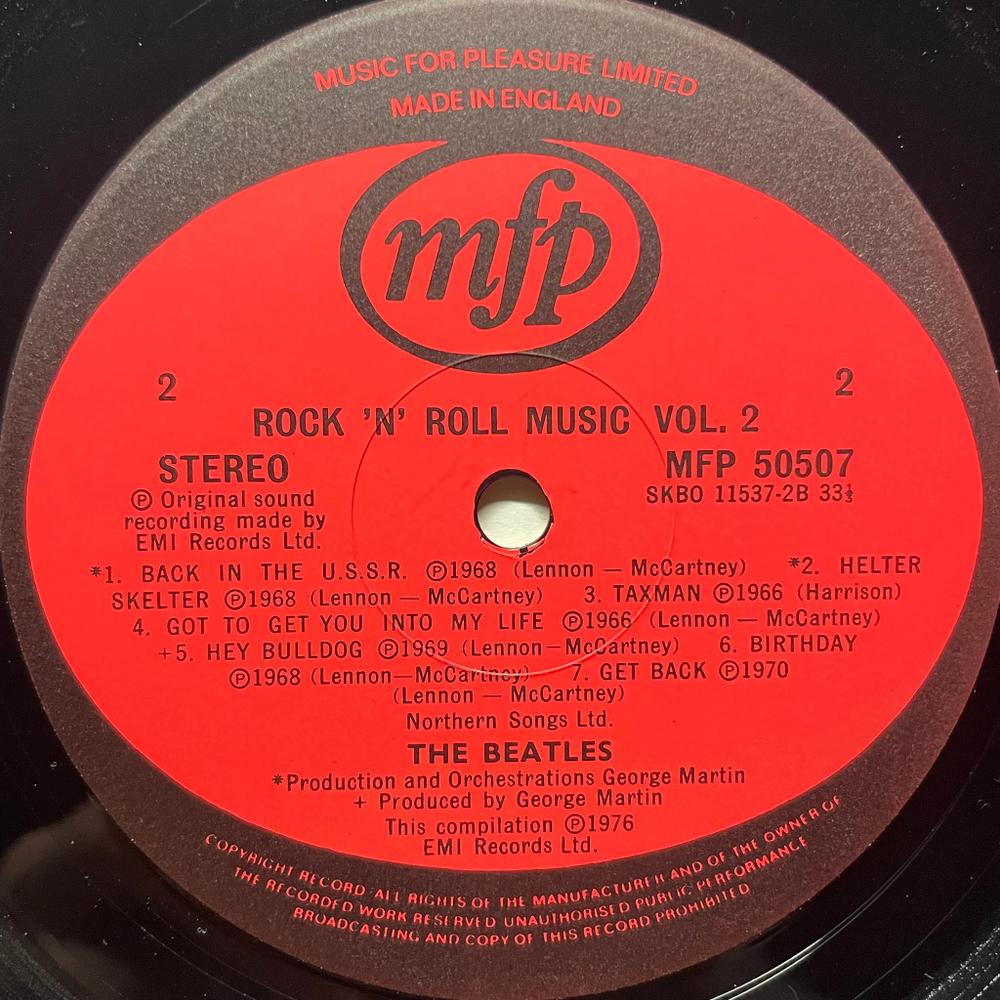The Beatles ‎– Rock 'N' Roll Music Vol. 2 (Англия 1980г.)
