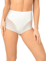 Трусики-макси из микрофибры с полосками (Размер: XXL) (Цвет: молочный)