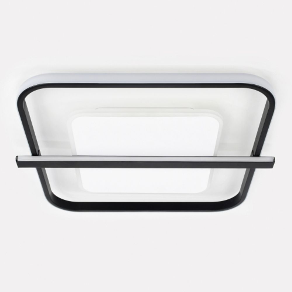 Светильник потолочный светодиодный ЭРА Модерн Franco CLL-1-107W 3K-6K RC BK с ДУ черный