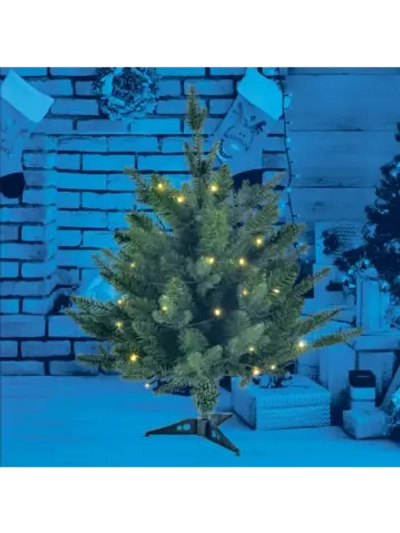 Елка светодиодная на батарейках 3АА 54х60см. 30 ламп  Uniel