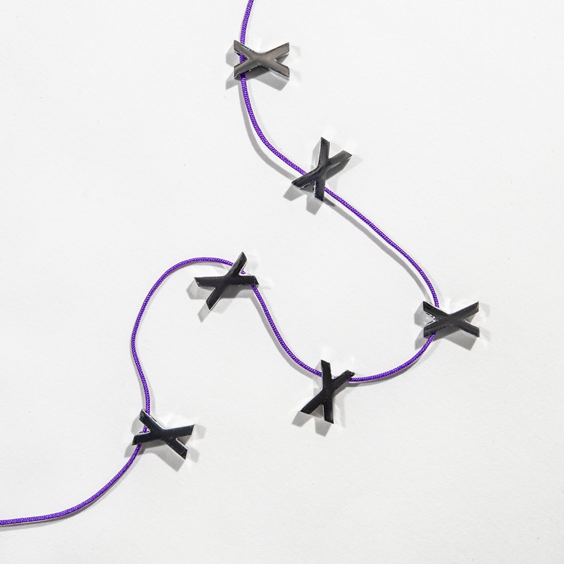 Подвеска в форме буквы "X", 8мм, сталь