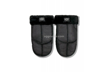 UGG Варежки Кожаные Мужские Черные