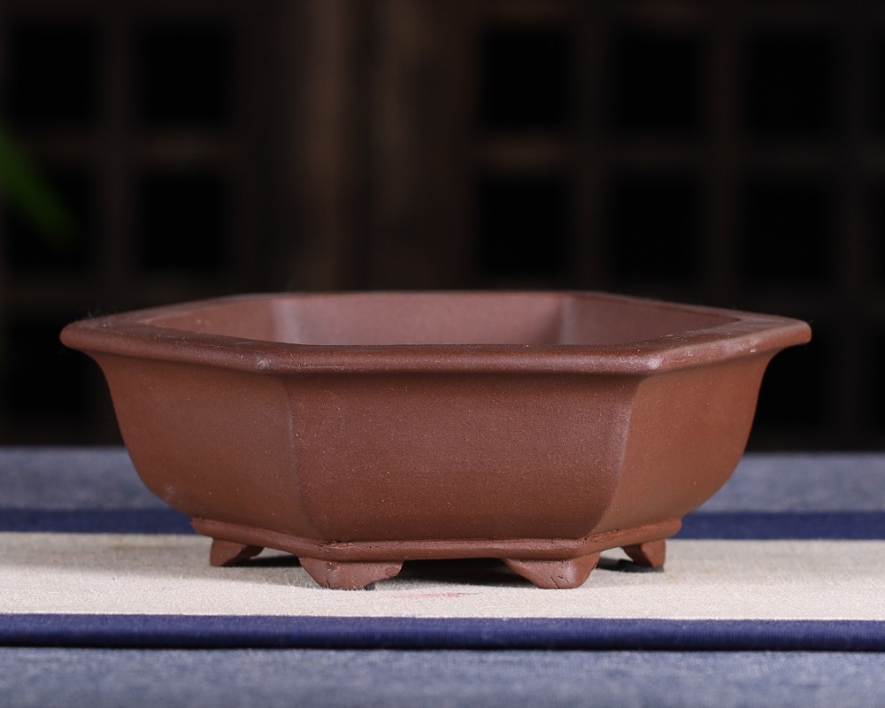 Состаренный неглазурованный горшок для бонсай высокого качества (исинская керамика) | 28.0*10.0