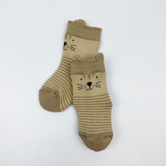 Носочки махровые, Темно бежевые