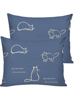 Постельное белье Котики Котики "Котики" семейное   наволочки 50х70 2шт Простынь на резинке 160х200 см  Пододеяльник 145х215 см(2шт)