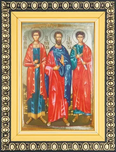 Икона "Инна, Римма, Пинна" 6х9 в раме 8х11