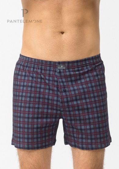 Трусы мужские семейные Pantelemone PMB-402, клетка синяя