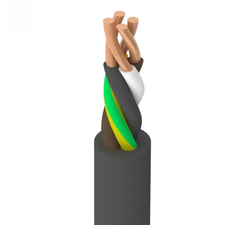 30 м. Кабель силовой медный ВВГнг 4х2,5 мм, 660В, Ореол, Однопроволочная