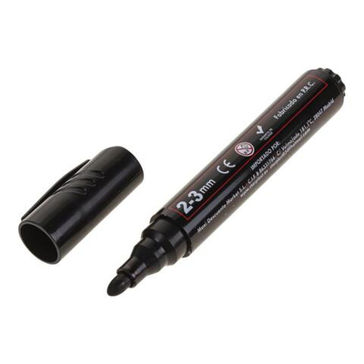 Маркер перманетный, 2-3мм, черный цвет