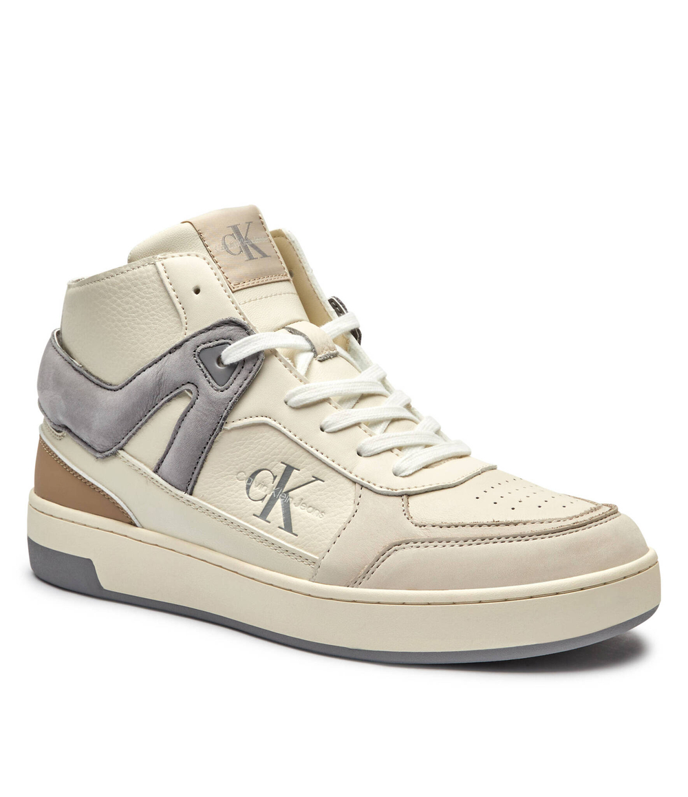 Кожаные кроссовки CALVIN KLEIN JEANS - экрю(YM0YM01109)