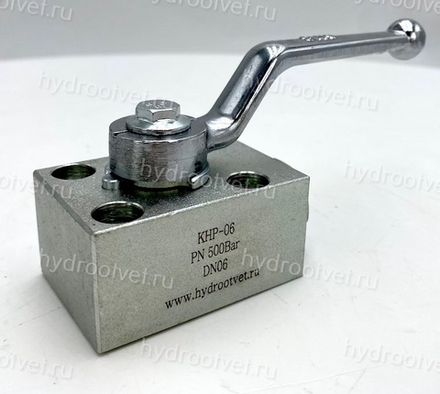 KHP-06 - Шаровой кран 2/2 на высокое давление, на плиту Ду6