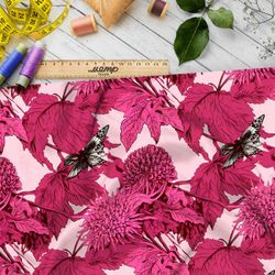 Ткань премиум шелк искусственный Армани романтический пейзаж