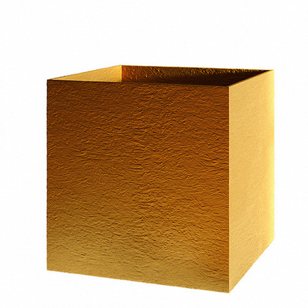 Кашпо CUBE GOLD MAX 50x50x50