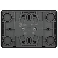 Розетка ЭРА Эксперт 11-2202-05 2х2P IP20 16A-250В ОУ антрацит