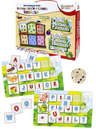 Bright Kids. Обучающая игра. Буквы, слоги и слова English (ИН-7632)