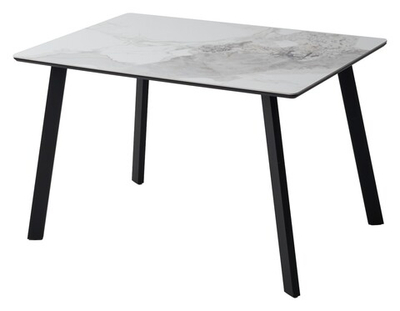 Стол ТИК ТАК 120 PANDORA LIGHT, керамика / Черный каркас М-City