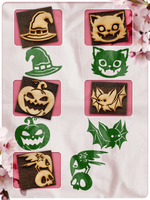 Комбо деревянные штампы 086, 087, 088, 089, 090 + травяная по ткани 20 мл