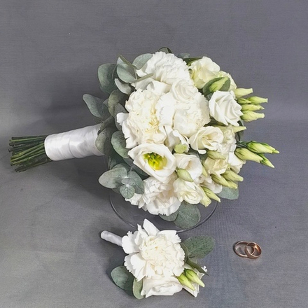 Букет невесты и бутоньерка