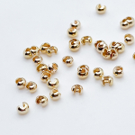 Шапочки для кримпов (обжимные бусины), цвет золото, размер 2 мм, цена за 10 шт