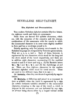 Sinhalese self-taught. By the Natural Method with Phonetic Pronuniciation | Don M. de Z. Wickremasinghe