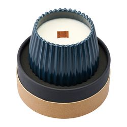 Свеча ароматическая с деревянным фитилём Secret Santa из коллекции Edge, синий, 60 ч