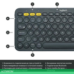Клавиатура Logitech K380 темно-серый (920-007584)