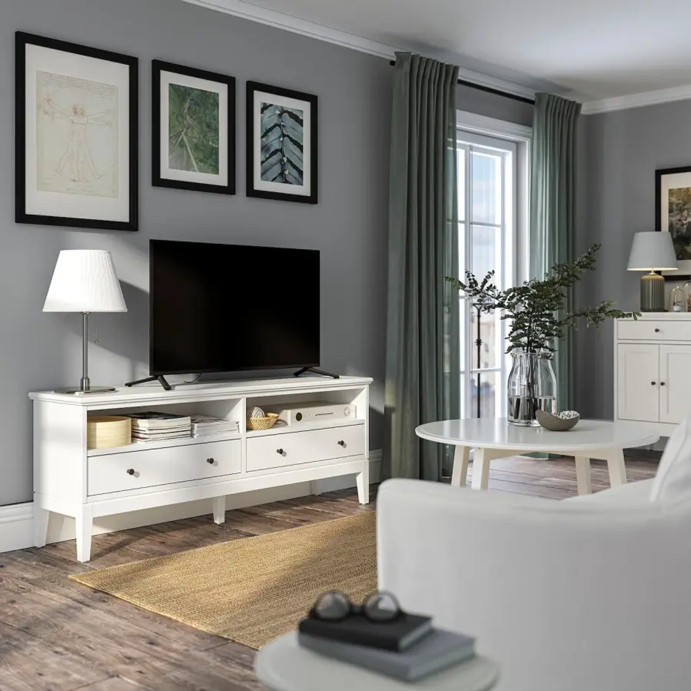 Тумба под ТВ - IKEA IDANAS/IDANÄS, 162x40x63 см, белый ИДАНЭС ИКЕА
