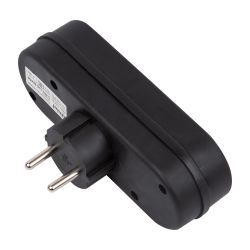 S-ES3-16O BLACK Разветвитель сетевой. б-з. 3 гнезда. 16А. 3500Вт. Черный. ТМ Uniel