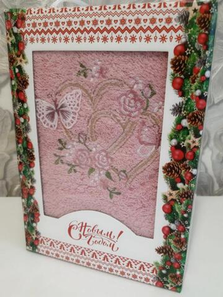 Полотенце махровое в подарочной упаковке, 100% хлопок, Турция.