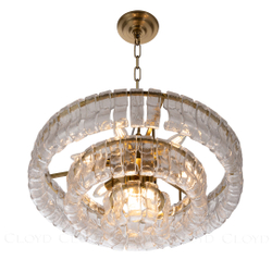 Люстра Cloyd NAMASTE C9 / Ø60 см - латунь - прозрачн.стекло (арт.11686)