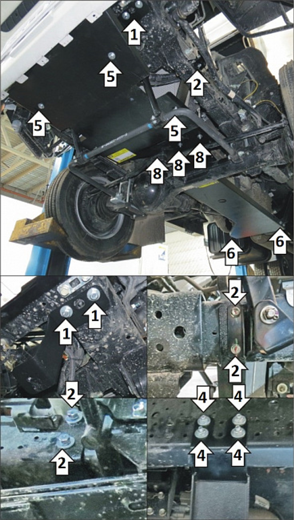 Защита стальная 3мм; Р; Д; КПП; РК Isuzu NPS 75 MOTODOR.26417