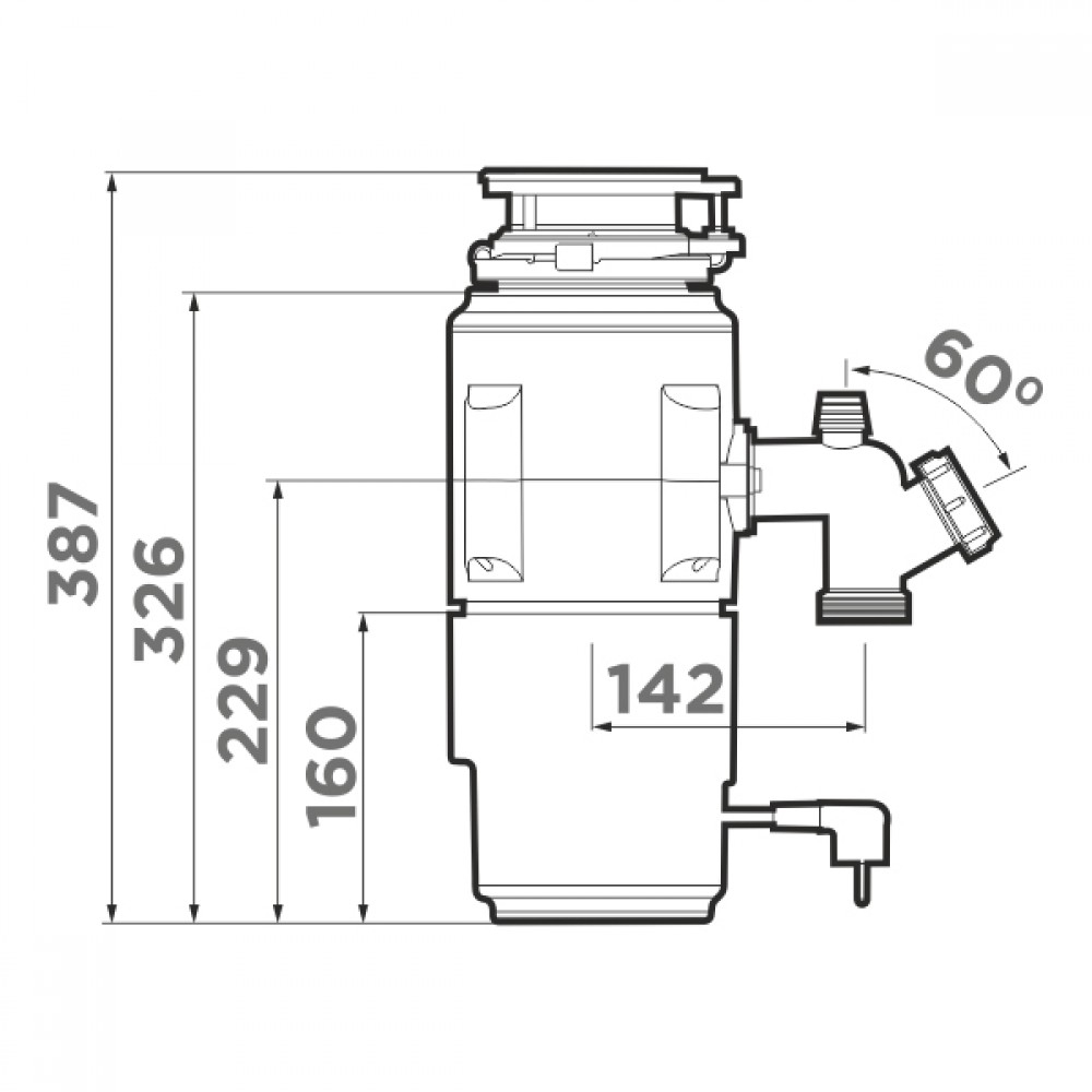 Измельчитель Omoikiri Nagare Slim 900