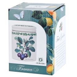 Банка для сыпучих продуктов " " 10х10х13,5см v=630мл (керамика) (подарочная упаковка)