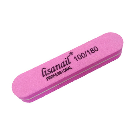 Баф мини Lisanail, 100/180 (овал), в ассорт.