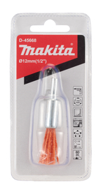 Щетка нейлоновая кистевая (d12 мм, красная, G80, 6 мм) Makita D-45668 12 мм 80G Кистевая Нейлон Оранжевая Шлифование