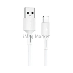 Зарядный кабель WK Design WDC-136i, USB-A - Lightning, 3A, 18W, 1 м, белый