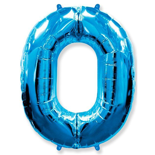 Цифра 0 синий 40" Fm