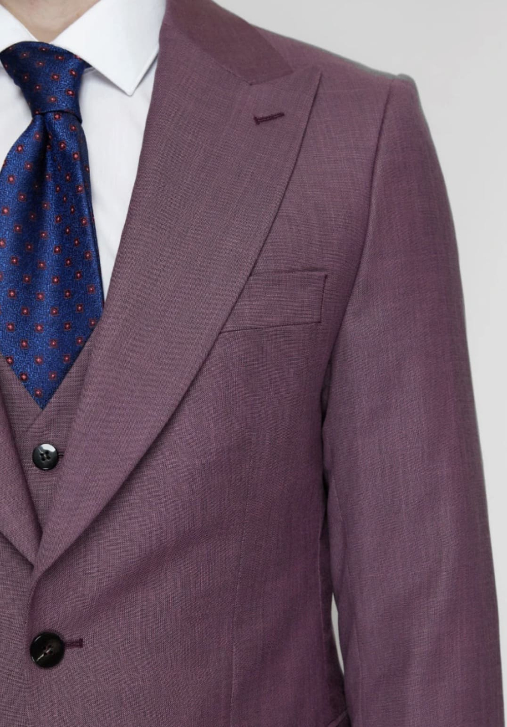 Мужской классический костюм (фиолетовый) В68