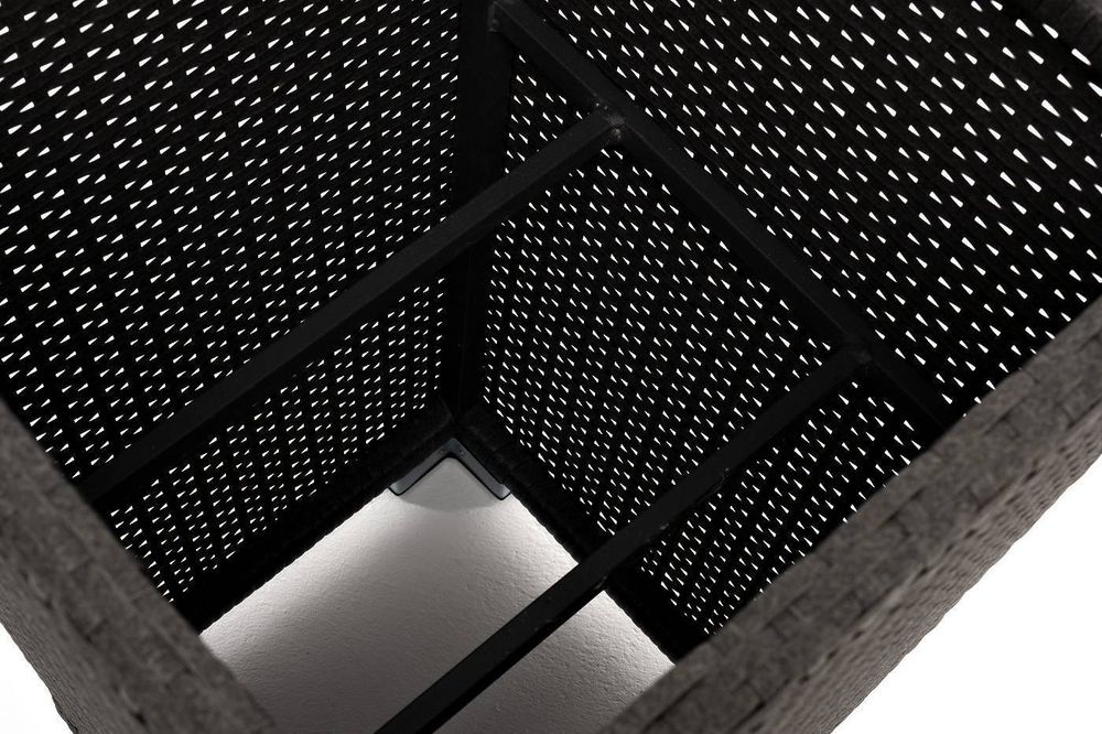 "Капучино" кашпо для цветов плетеное из искусственного ротанга, цвет графит