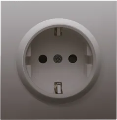 Donel R98 Сталь накладка для розетки Schuko с заземлением, со шторками 16A 250 В~, серия DA